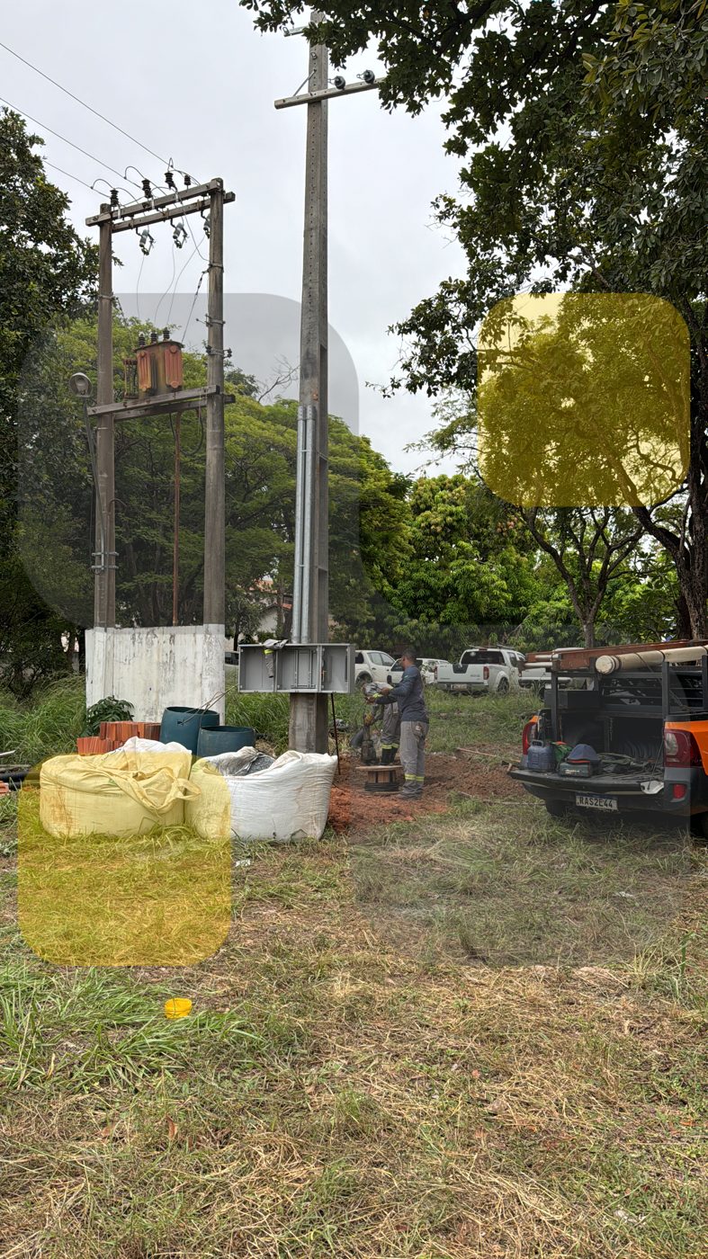 Posto de transformação: local da obra